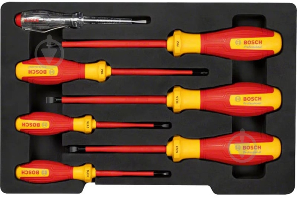 Набір викруток Bosch SL/PH 7 шт 1600A02NF7 - фото 2 Набір викруток Bosch SL/PH 7 шт 1600A02NF7 - фото 2