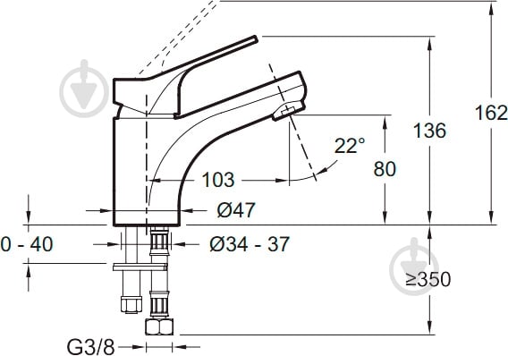 Змішувач для умивальника Jacob Delafon Brive E75762-CP - фото 4