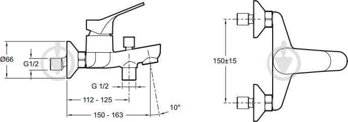 Смеситель для ванны Jacob Delafon E 75766-CP - фото 4 Смеситель для ванны Jacob Delafon E 75766-CP - фото 4
