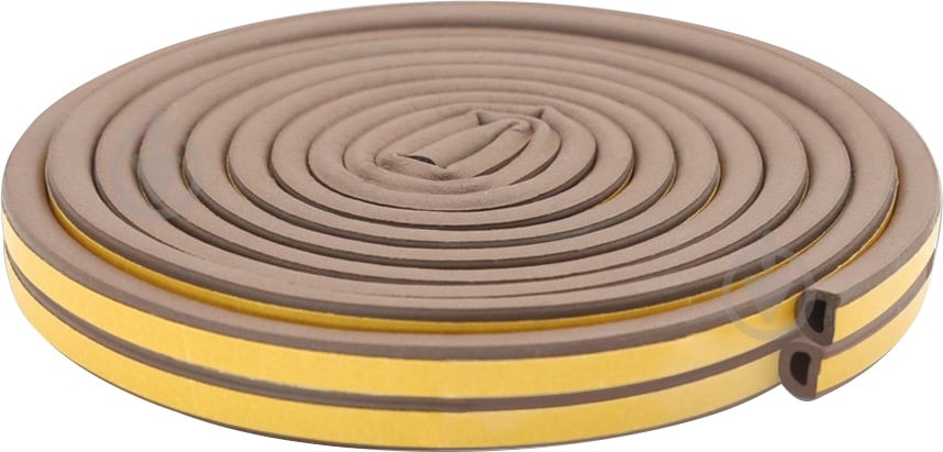 Ущільнювач самоклейкий D-подібний Horst DS-D 9x7.5 3 м коричневий - фото 1