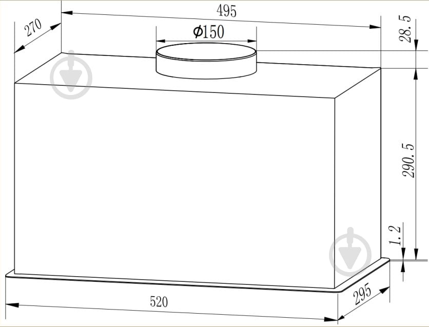 ВИТРИНА! Вытяжка Interline SENSE BL A/60 PB/2/T - фото 10