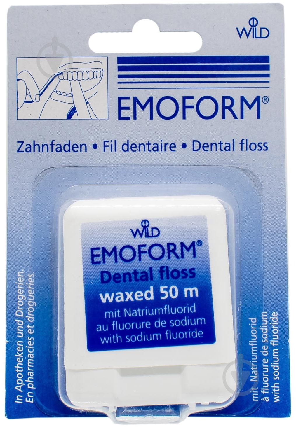 Зубная нить Dr. Wild EMOFORM вощеная с фторидом 50 м - фото 1 Зубная нить Dr. Wild EMOFORM вощеная с фторидом 50 м - фото 1