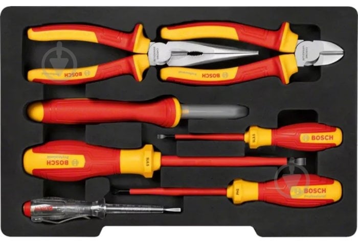 Набір ручного інструменту Bosch VDE 7 шт. 1600A02NG3 - фото 3 Набір ручного інструменту Bosch VDE 7 шт. 1600A02NG3 - фото 3