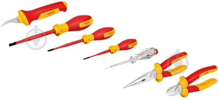 Набір ручного інструменту Bosch VDE 7 шт. 1600A02NG3 - фото 2 Набір ручного інструменту Bosch VDE 7 шт. 1600A02NG3 - фото 2