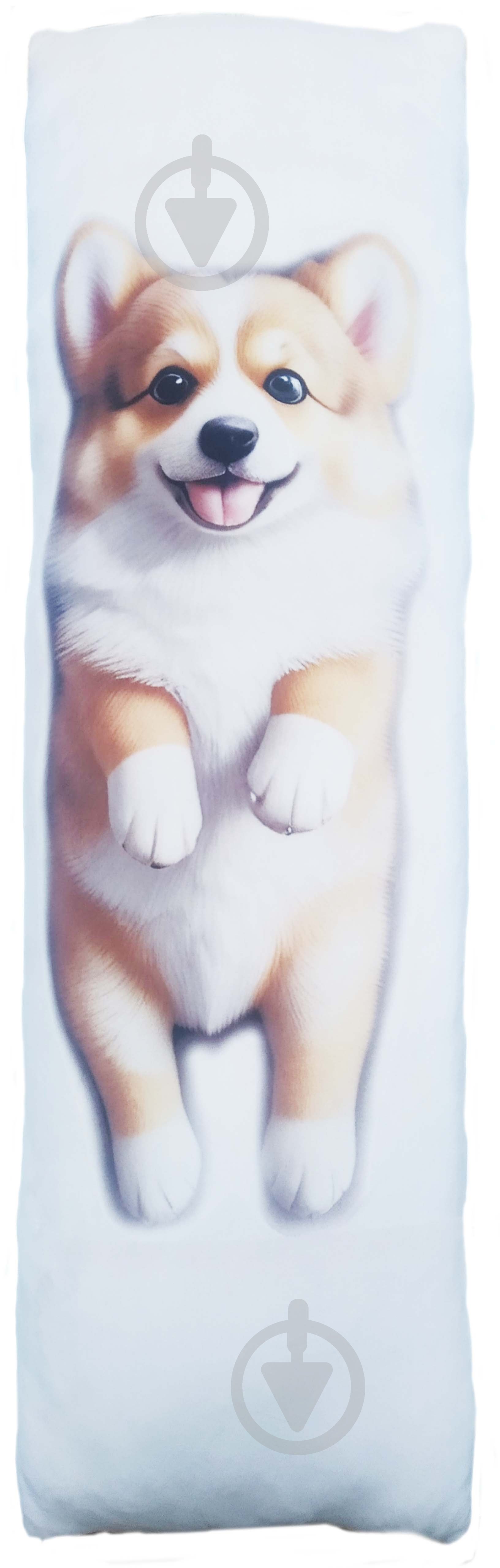 Подушка-обнимашка Корги 35x100 см белый с рисунком Анна - фото 1