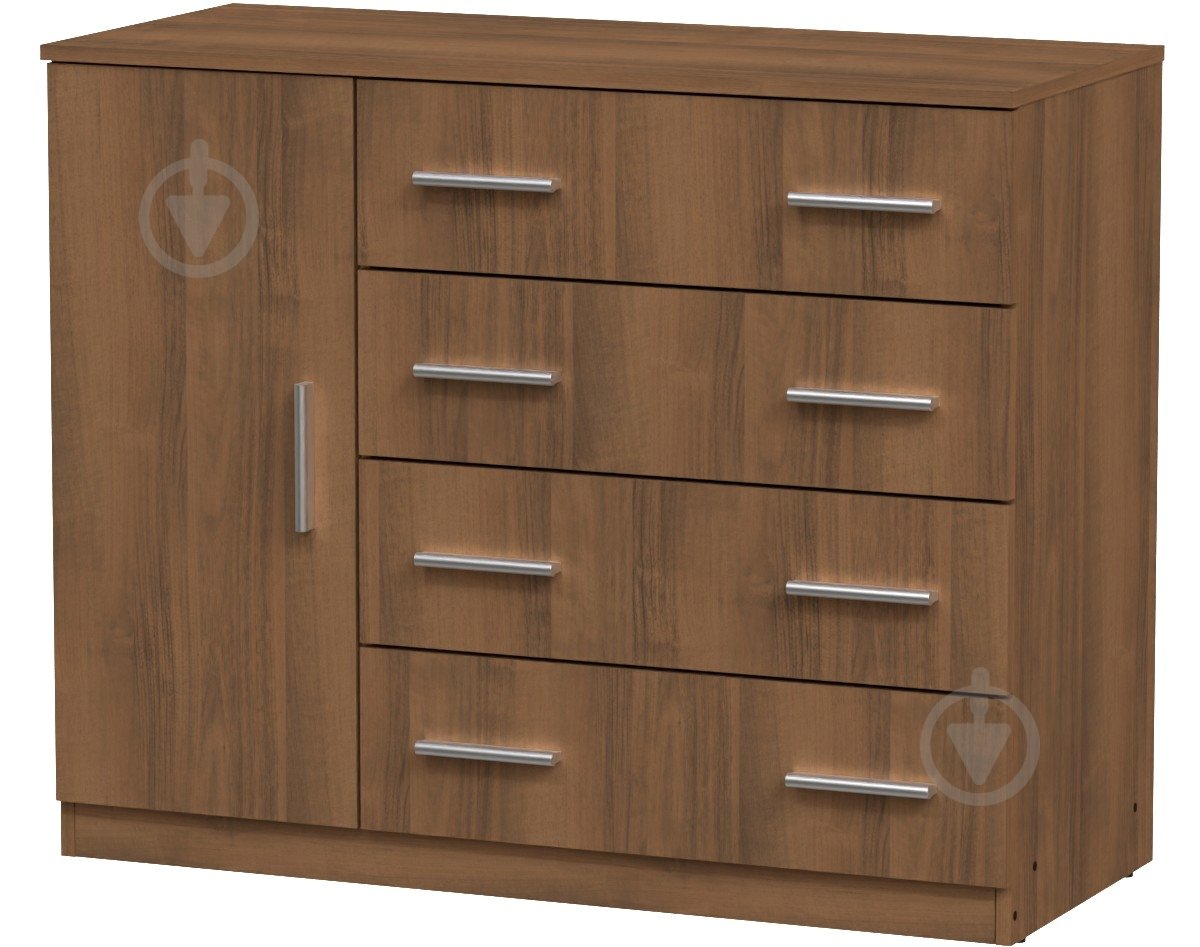 Комод Компанит 4+1Б орех - фото 1 Комод Компанит 4+1Б орех - фото 1