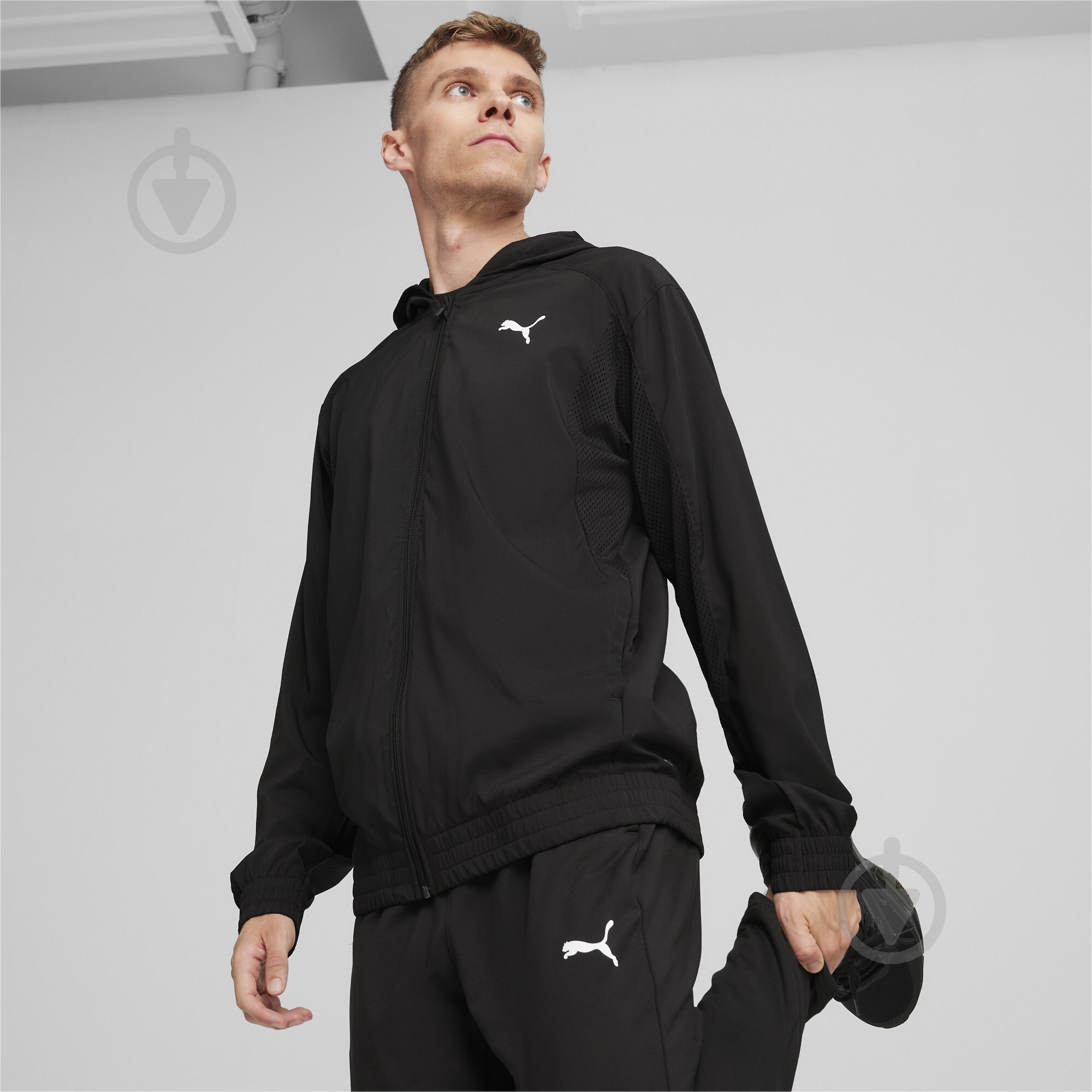 Джемпер Puma FIT WOVEN FULL ZIP JACKET 52492001 р.M черный - фото 3