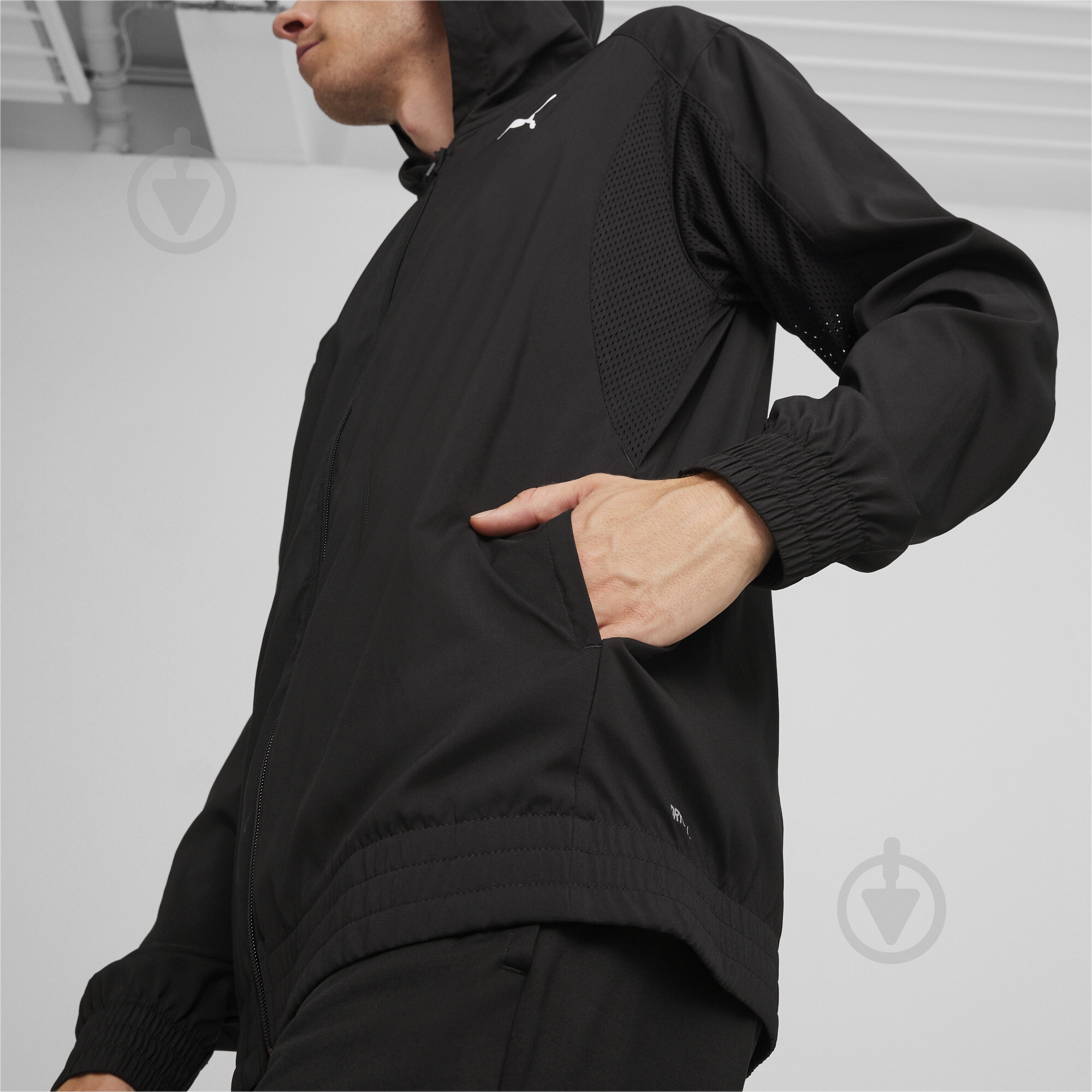 Джемпер Puma FIT WOVEN FULL ZIP JACKET 52492001 р.M черный - фото 5