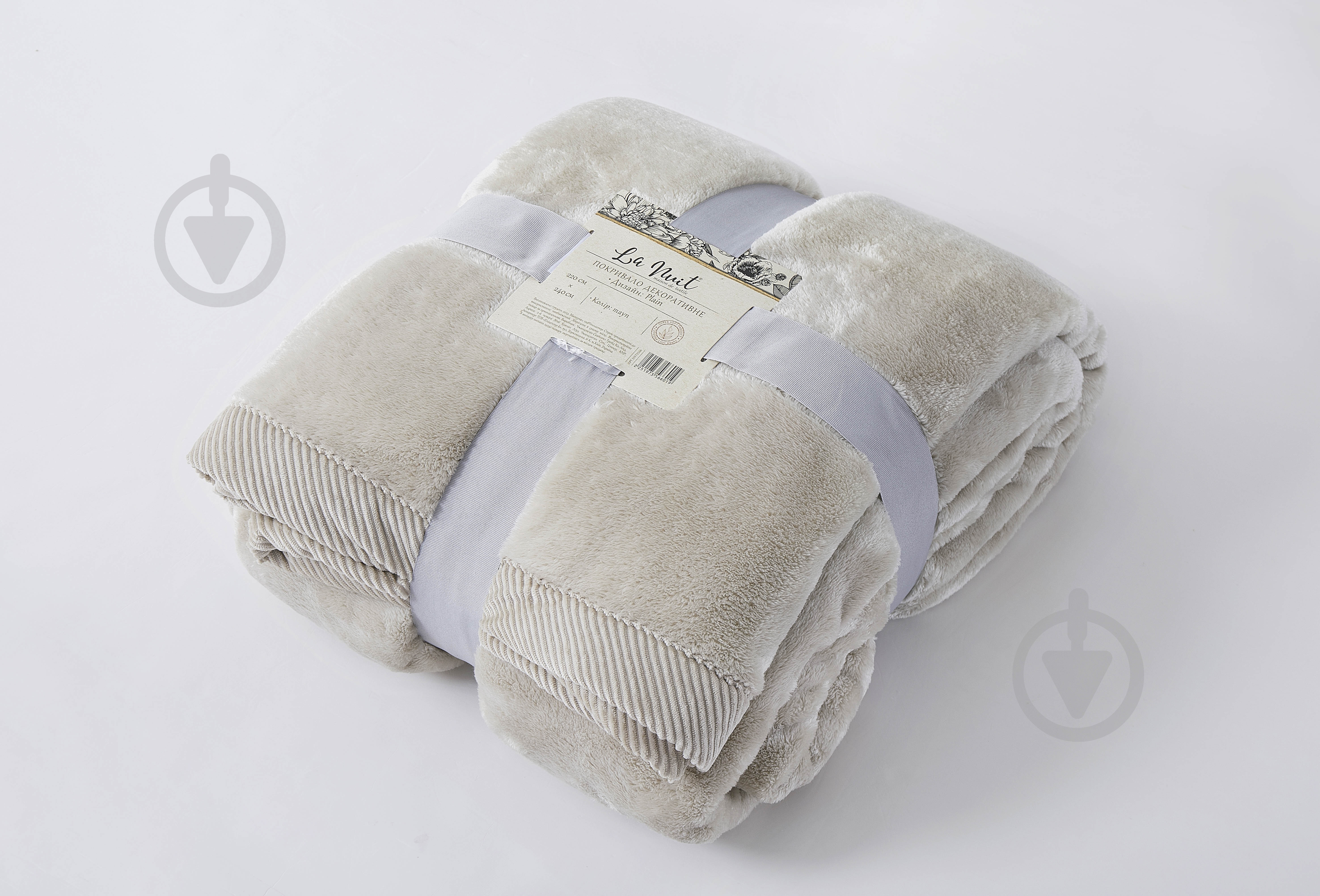Покрывало Plain 220x240 см La Nuit тауп - фото 4