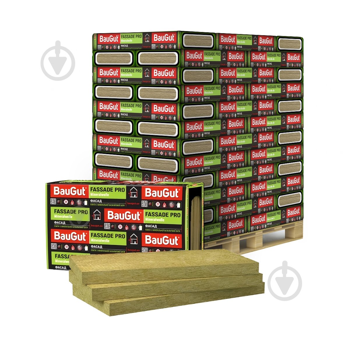 Базальтова вата SWEETONDALE FASSADE PRO THERMOWOOL FAS EFFECT 135 (*ЦІНА ВІД 48 уп) 100 мм 1,44 кв.м - фото 1