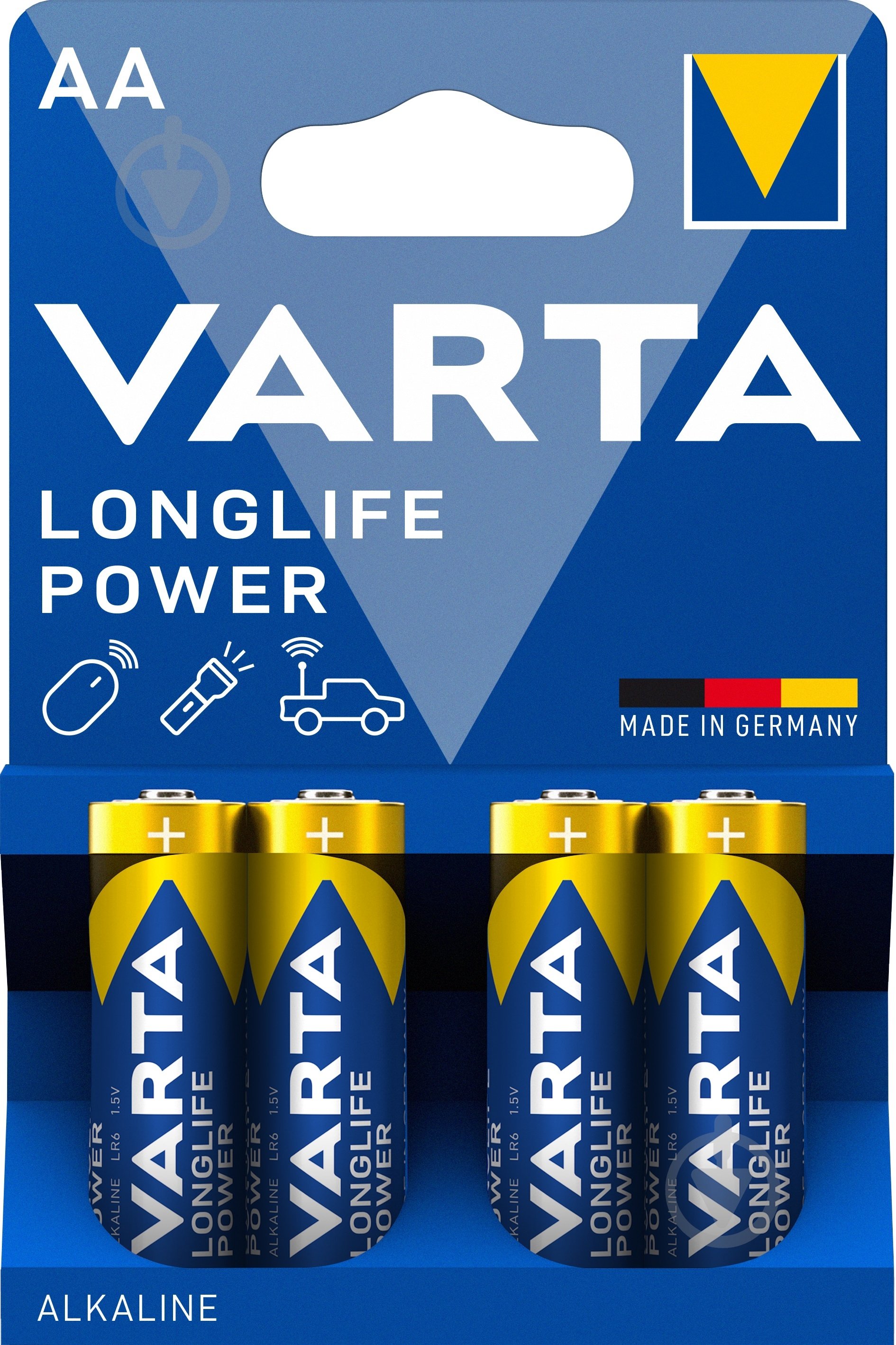 Батарейка Varta Longlife Power AA (пальчиковые) 4 шт. (30705051) - фото 1 Батарейка Varta Longlife Power AA (пальчиковые) 4 шт. (30705051) - фото 1