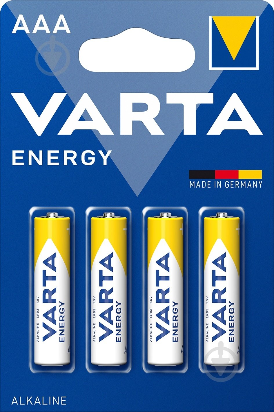 Батарейка Varta Energy AAA (мізинчикові) 4 шт. (30705056) - фото 1 Батарейка Varta Energy AAA (мізинчикові) 4 шт. (30705056) - фото 1