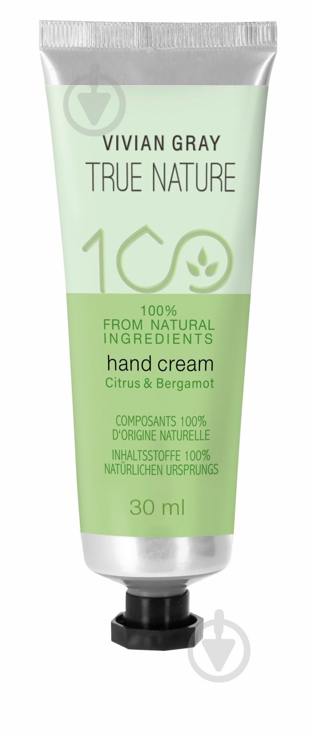 Крем для рук Vivian Gray зволожувальний True Nature Citrus & Bergamotte 30 мл - фото 1