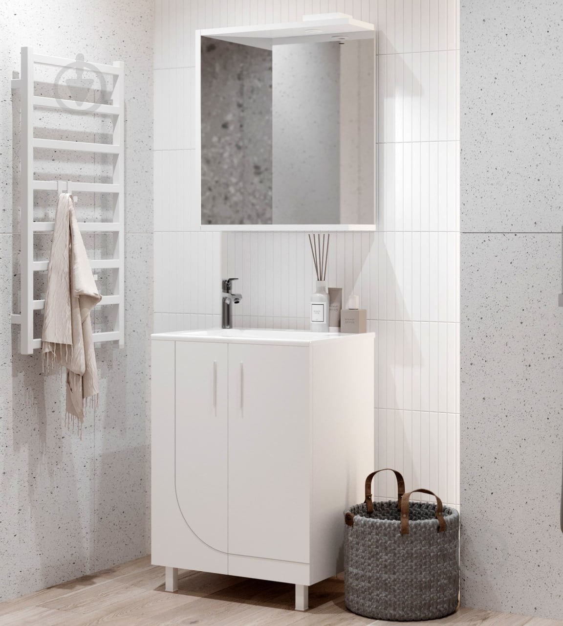 Зеркальный шкаф Сансервіс Грация-64 белая - фото 2