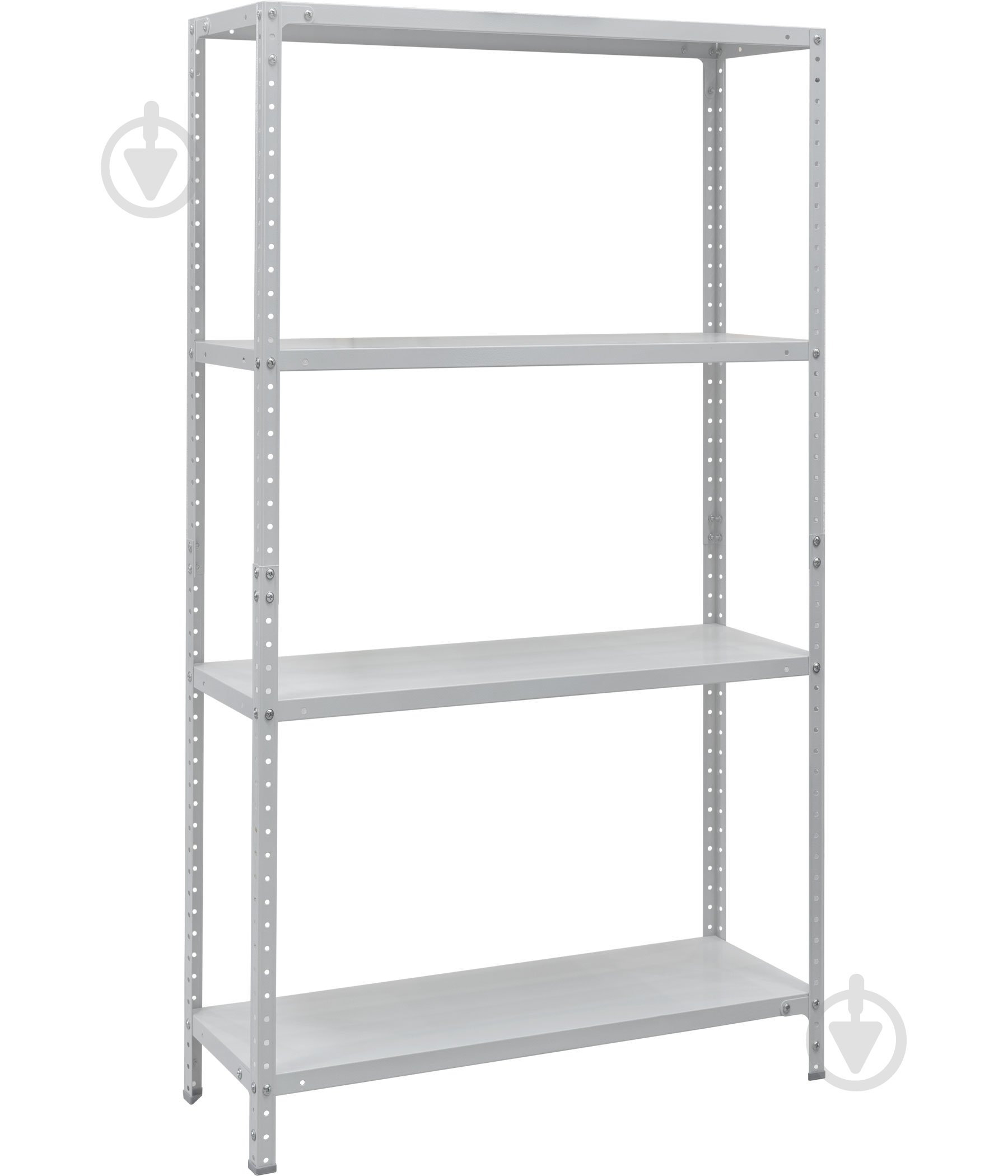 Стеллаж 1450x300x300 мм УХЛ-Маш светлый серый металл полки 4 шт. крашенный - фото 1
