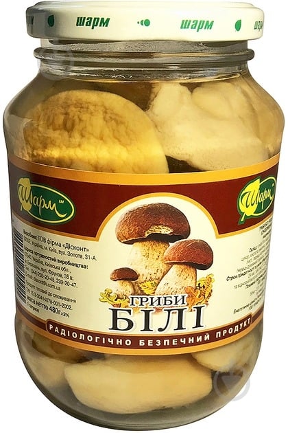 Грибы белые консервированные 480 г Шарм - фото 1 Грибы белые консервированные 480 г Шарм - фото 1