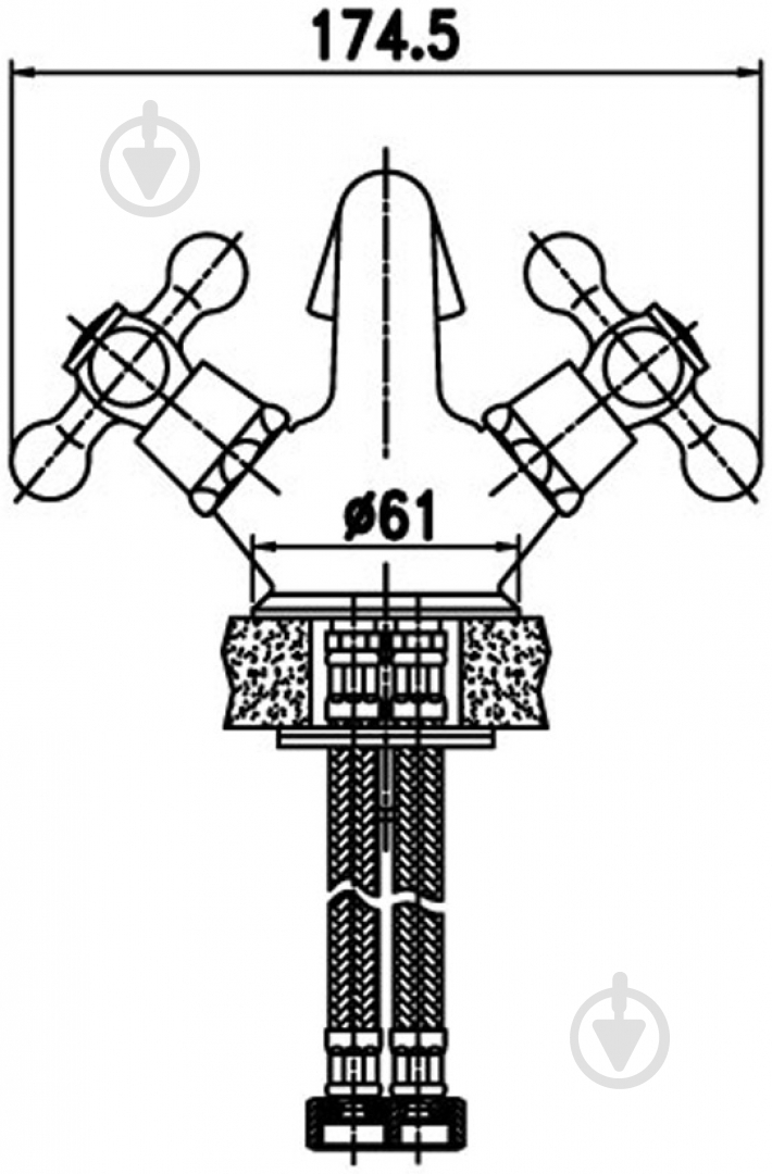 Змішувач для умивальника Aqua Rodos Ideal 91703 - фото 3