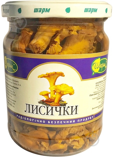 Грибы лисички консервированные 480 г Шарм - фото 1 Грибы лисички консервированные 480 г Шарм - фото 1