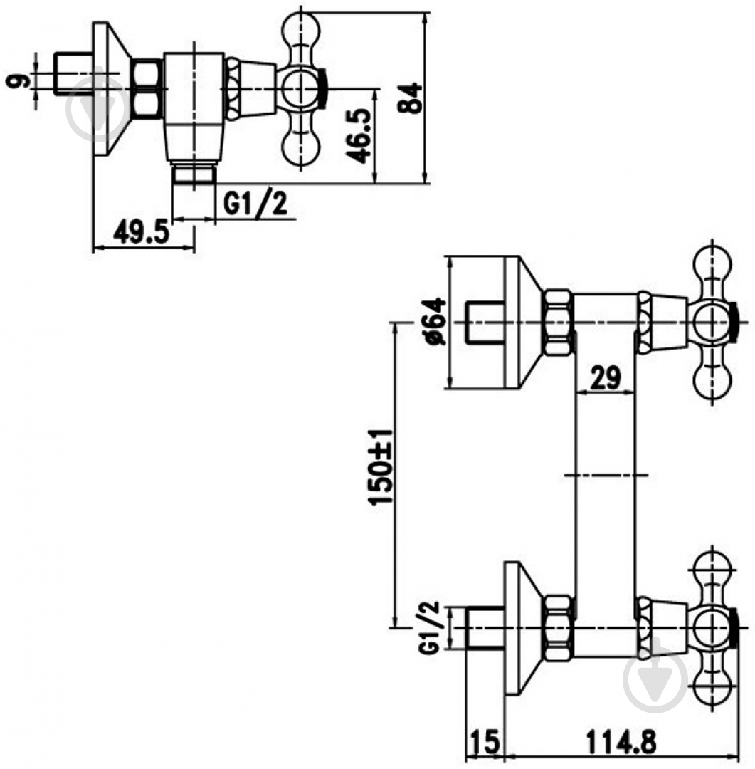 Змішувач для душу Aqua Rodos Ideal 91707 - фото 4 Змішувач для душу Aqua Rodos Ideal 91707 - фото 4