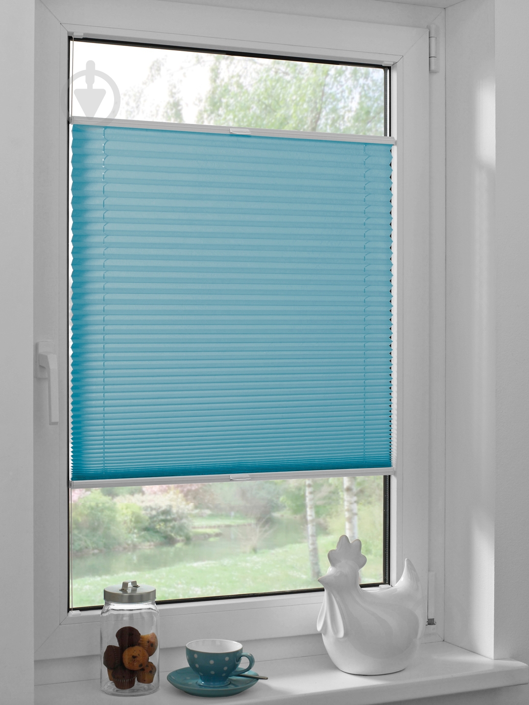 Штора-плиссе Rollotex ткань DUO ECORO 106х140 см Аквамариновый - фото 3 Штора-плиссе Rollotex ткань DUO ECORO 106х140 см Аквамариновый - фото 3