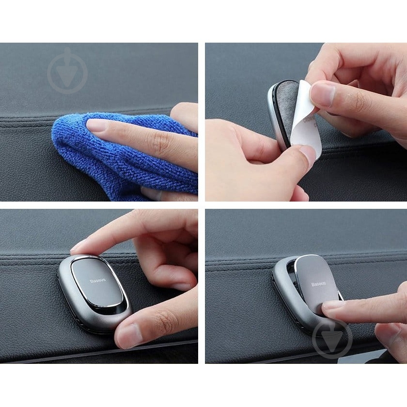 Крючок-держатель BASEUS Vehicle Hook (ACGGJK-0S) - фото 7