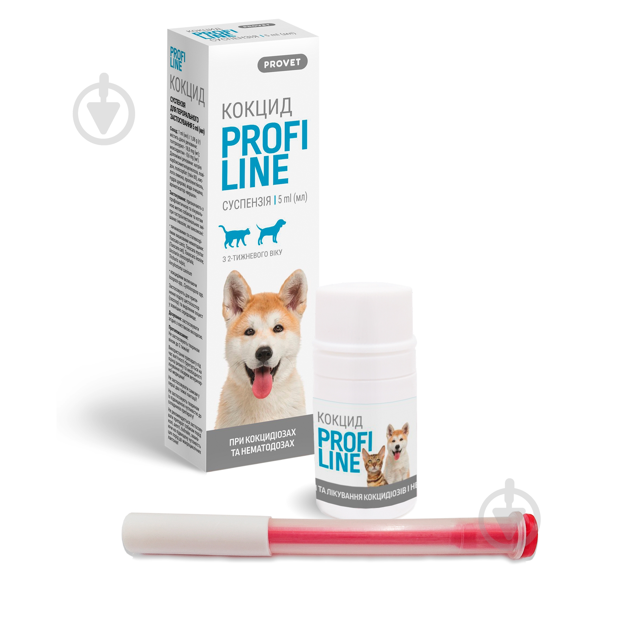 Капли противогельминтные ProVET PROFILINE КОКЦИД для котов и собак 5,0 мл (антигельминтик) - фото 3 Капли противогельминтные ProVET PROFILINE КОКЦИД для котов и собак 5,0 мл (антигельминтик) - фото 3