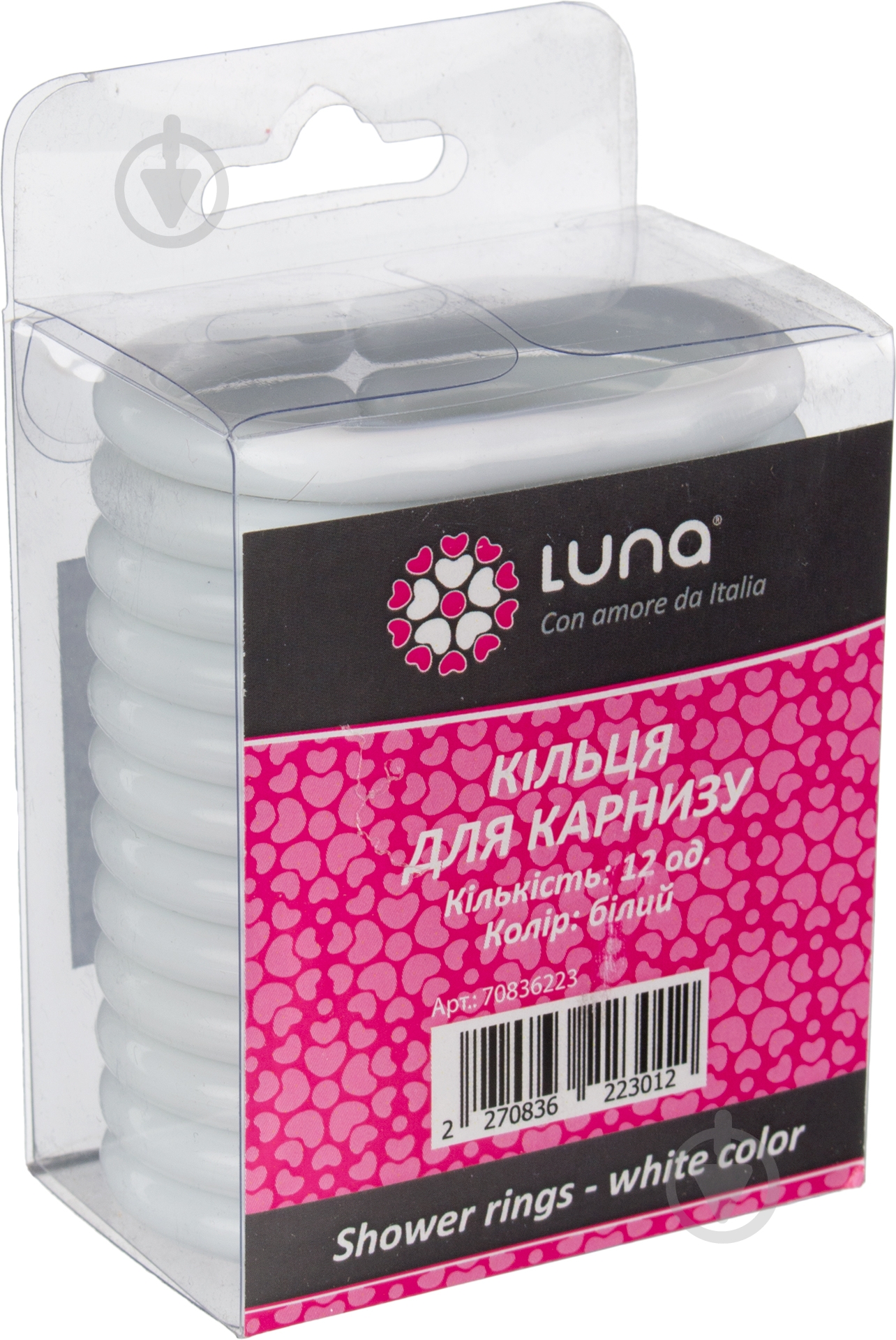 Кольца Luna Shower rings white 12 шт. - фото 2