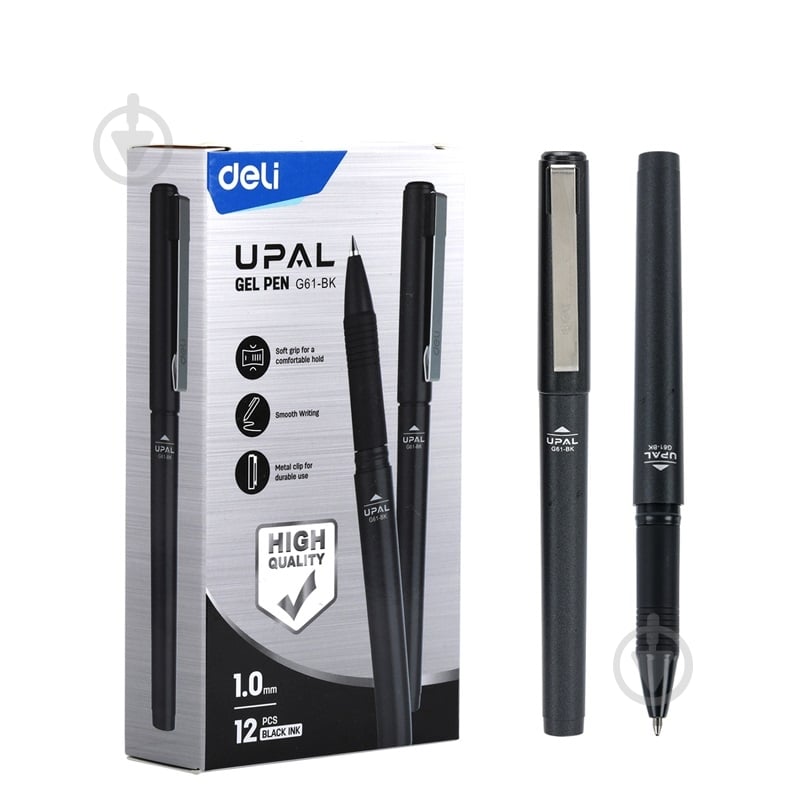 Ручка гелевая Deli EG61-BK - фото 1