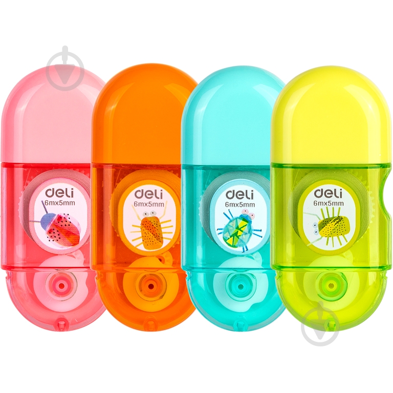 Корректор ленточный Deli Comiko микс 5 мм х 6 м EH350 - фото 1 Корректор ленточный Deli Comiko микс 5 мм х 6 м EH350 - фото 1