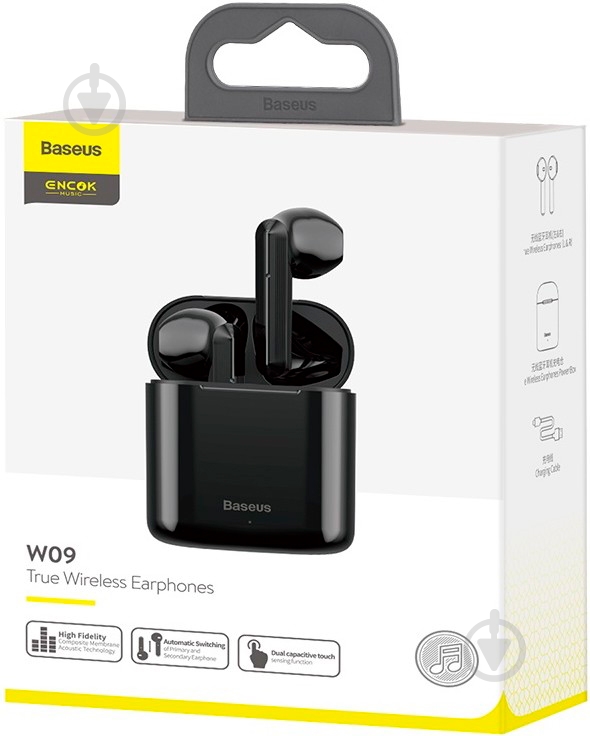 Наушники BASEUS Encok W09 TWS black - фото 6