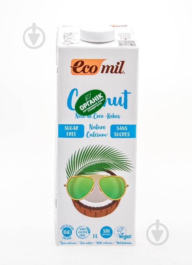 Молоко кокосовое Ecomil с кальцием 1 л - фото 1 Молоко кокосовое Ecomil с кальцием 1 л - фото 1