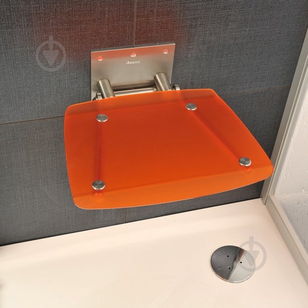 Сидіння для душу Ravak Ovo B Orange B8F0000017 - фото 1 Сидіння для душу Ravak Ovo B Orange B8F0000017 - фото 1