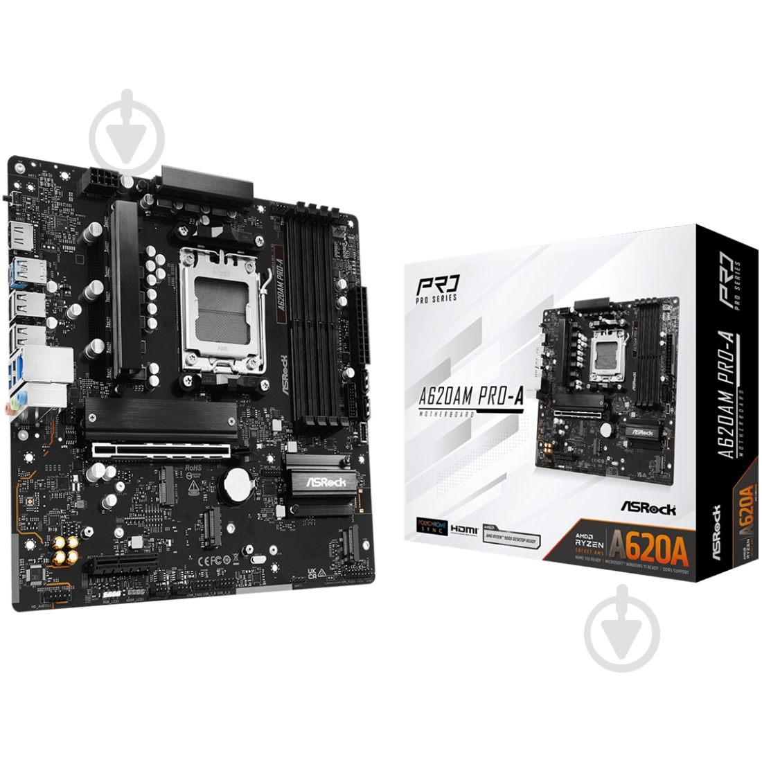 Материнская плата ASRock A620AM PRO-A (Socket AM5, AMD A620A, ATX) - фото 5
