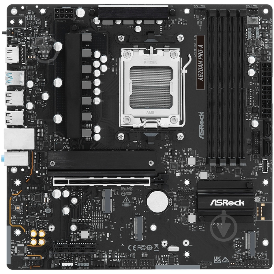 Материнская плата ASRock A620AM PRO-A (Socket AM5, AMD A620A, ATX) - фото 1