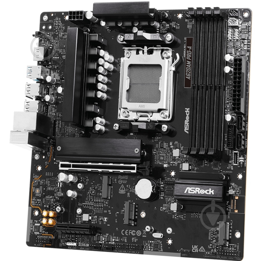Материнская плата ASRock A620AM PRO-A (Socket AM5, AMD A620A, ATX) - фото 3