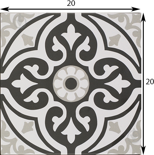 Плитка Mainzu Normandy White Centro 20х20 см - фото 2 Плитка Mainzu Normandy White Centro 20х20 см - фото 2