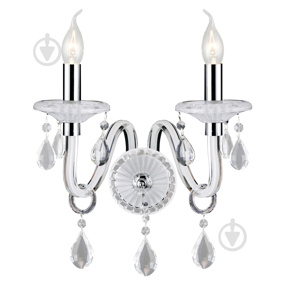 Бра Victoria Lighting 2x40 Вт E14 білий Cordelia/AP2 white - фото 1
