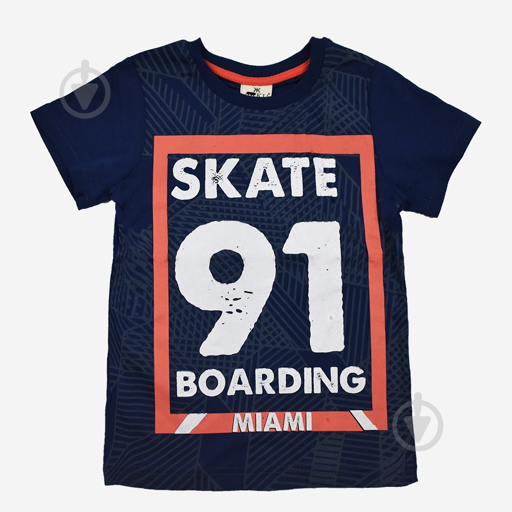 Футболка для мальчиков AKKU 9105 Skate р.140 синий - фото 1