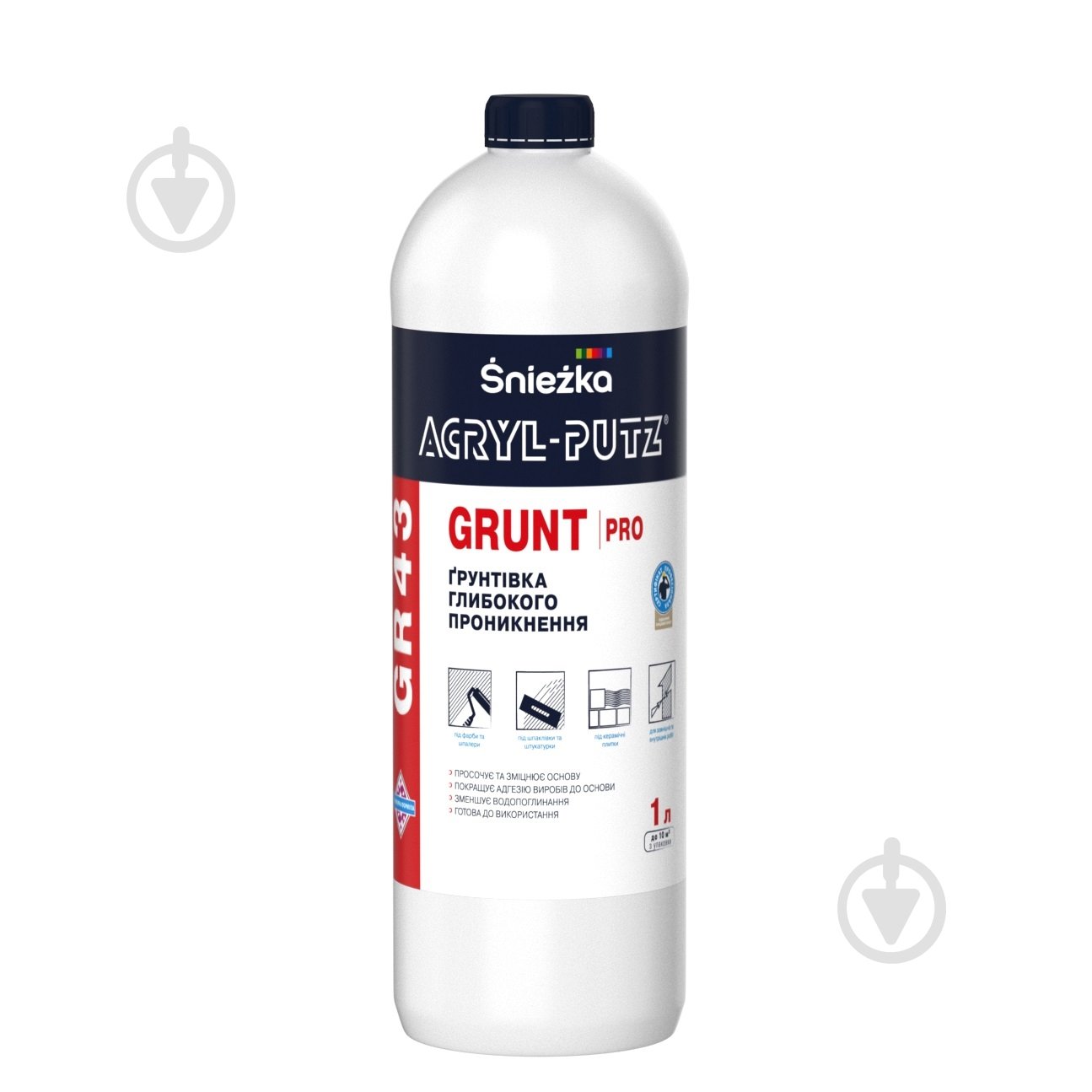 Ґрунтовка глибокопроникна Sniezka Acryl-Putz Gr43 Grunt Pro 1 л - фото 1