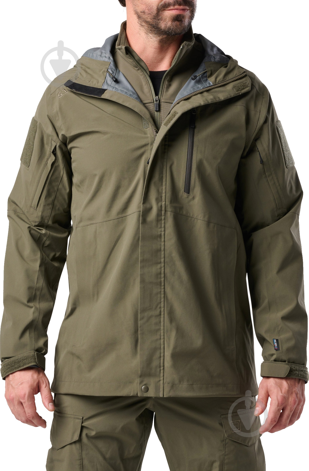 Куртка мужская демисезонная 5.11 Tactical Force Rain Shell Jacket 48362-186 р.M Ranger green - фото 1