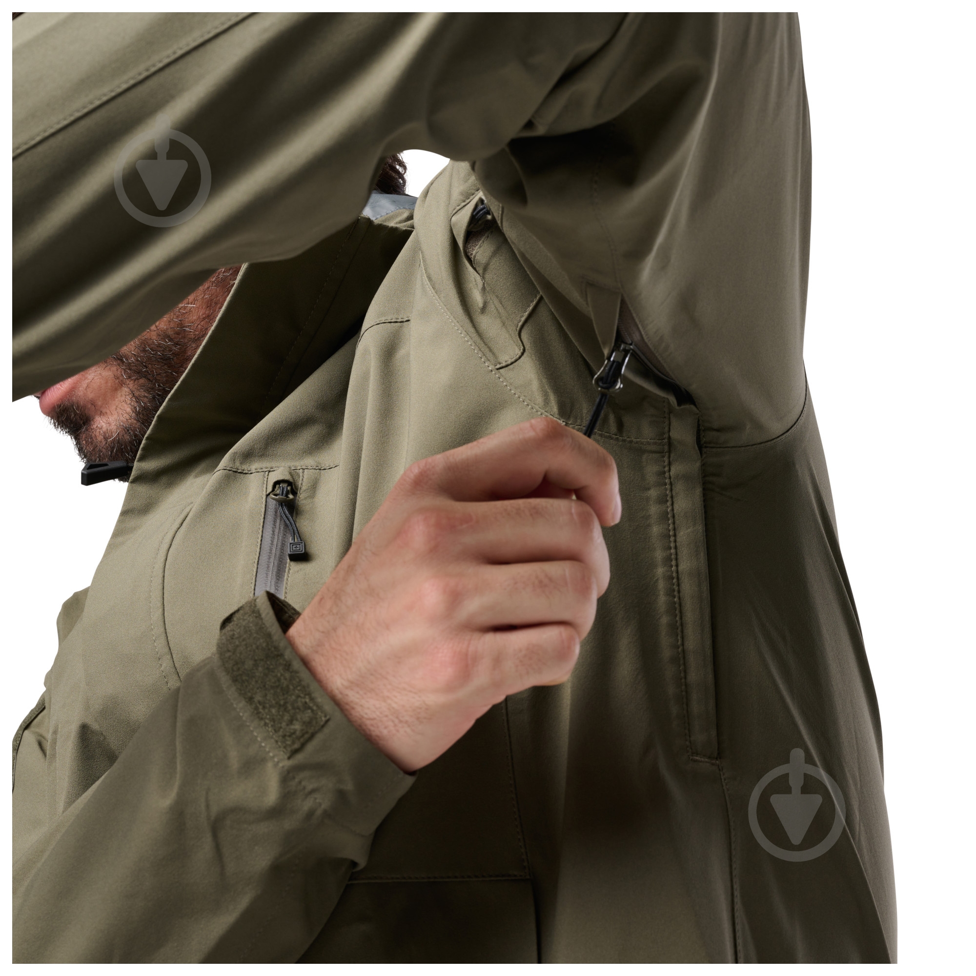 Куртка мужская демисезонная 5.11 Tactical Force Rain Shell Jacket 48362-186 р.M Ranger green - фото 8