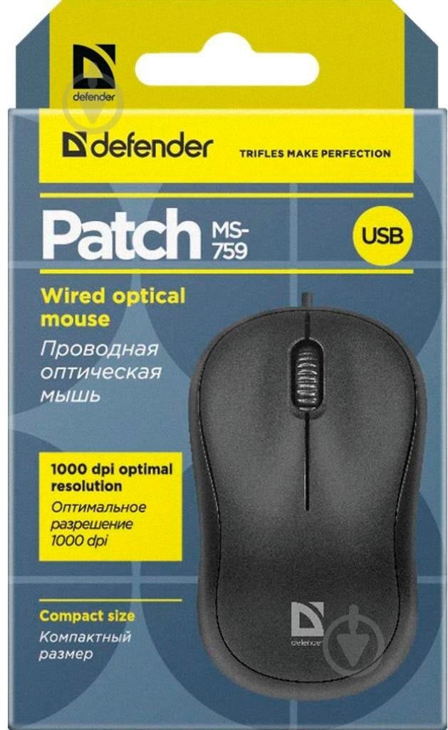 Миша Defender Patch MS-759 black - фото 4