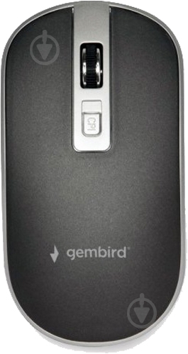 Мышка беспроводная Gembird black/silver (MUSW-4B-06-BS) - фото 1