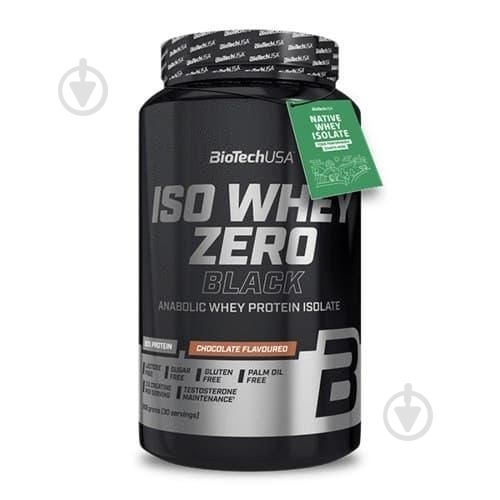 Протеин BioTechUSA Iso Whey Zero Black клубника 908 г - фото 1