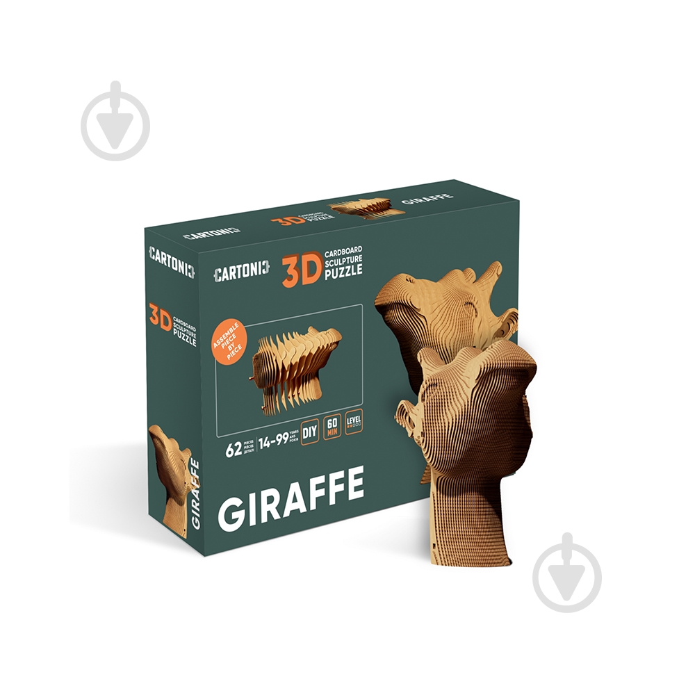 Конструктор картонный 1DEA.me 3D Puzzle GIRAFFE CARTGIR - фото 5 Конструктор картонный 1DEA.me 3D Puzzle GIRAFFE CARTGIR - фото 5