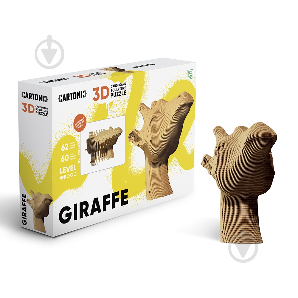 Конструктор картонный 1DEA.me 3D Puzzle GIRAFFE CARTGIR - фото 1 Конструктор картонный 1DEA.me 3D Puzzle GIRAFFE CARTGIR - фото 1