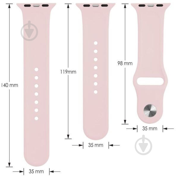 Змінний ремінець Smart Band для Apple Watch 42/44 S/M & L/XL pink - фото 4 Змінний ремінець Smart Band для Apple Watch 42/44 S/M & L/XL pink - фото 4