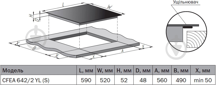Варочная поверхность электрическая Pyramida CFEA 642/2 YL (S) - фото 9