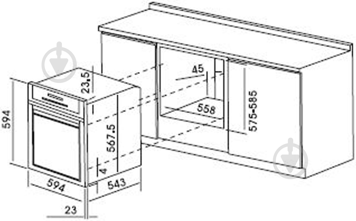 Духовой шкаф Pyramida F 42 BLACK - фото 8