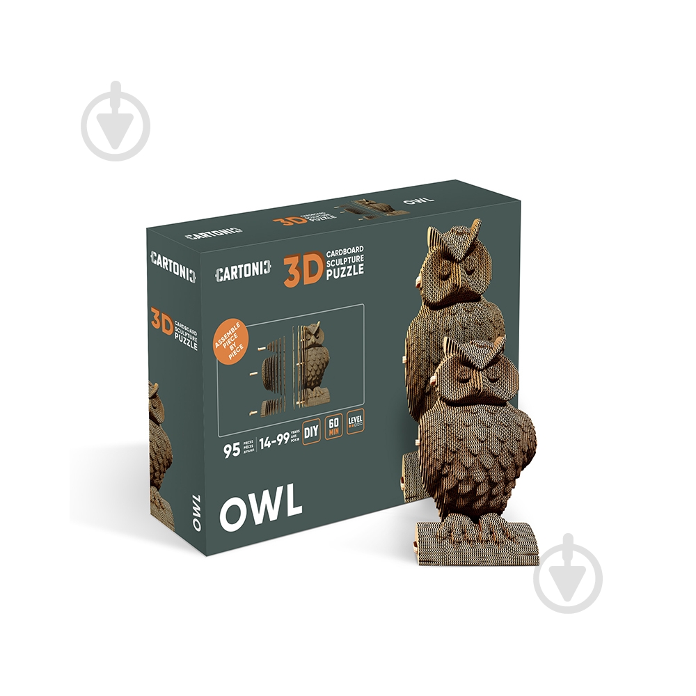 Конструктор картонный 1DEA.me 3D Puzzle OWL CARTOWL - фото 5 Конструктор картонный 1DEA.me 3D Puzzle OWL CARTOWL - фото 5